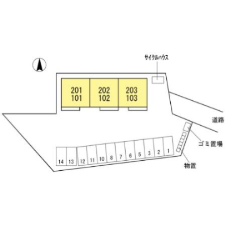 Mel-court（メルコート）の区画図