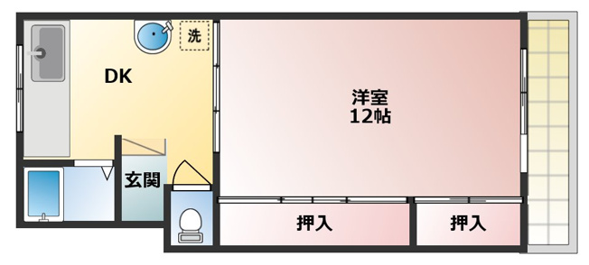 【間取り】 | ウエストマンション魚住 | ウエストマンション魚住