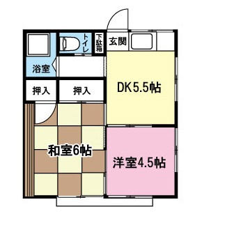【間取り】 | ガーデンハイム | お部屋はカップルさんや新婚さんに人気の2DKタイプ♪