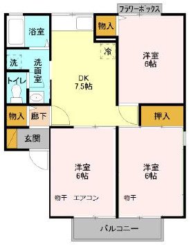 リッツハウスAの間取り