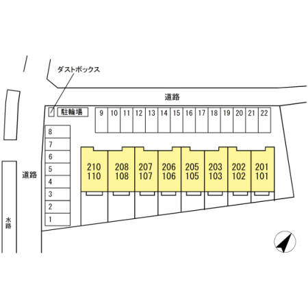 みつばち本町Ⅲ の区画図