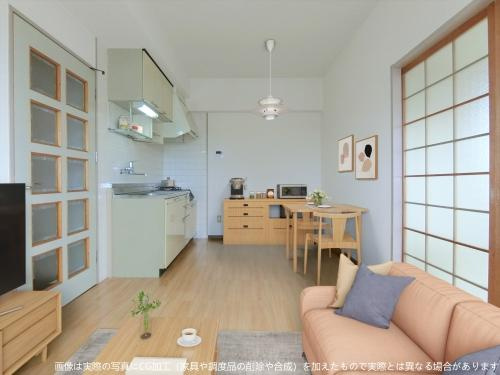 サンライズ荒木駅前の居間・リビング|ゆったり過ごせるリビングです