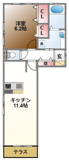 【間取り】 | リベルタ唐崎