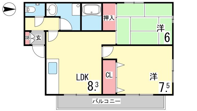 【間取り】 | シャノアール甲南