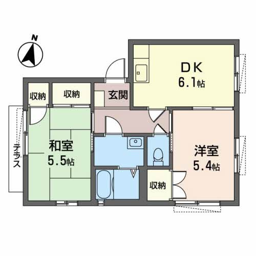 【間取り】 | ヴィレッジ藤原台北町B棟