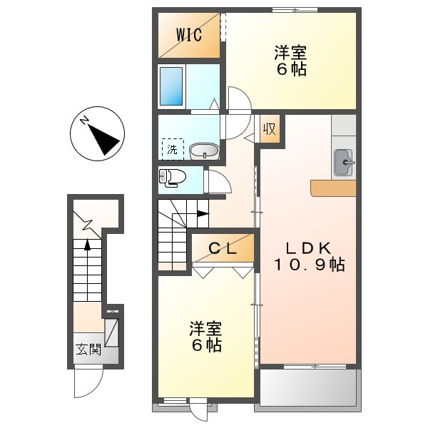 フローレスタタウンＢの間取り