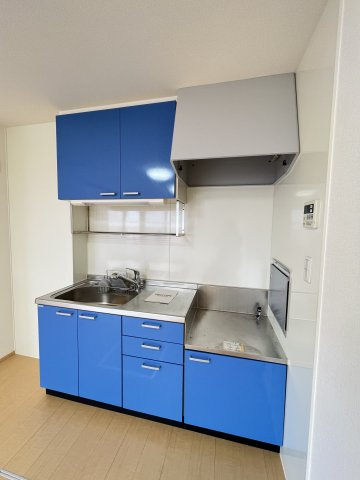 ウィルモアセブンのキッチン|鮮やかなキッチンカラー