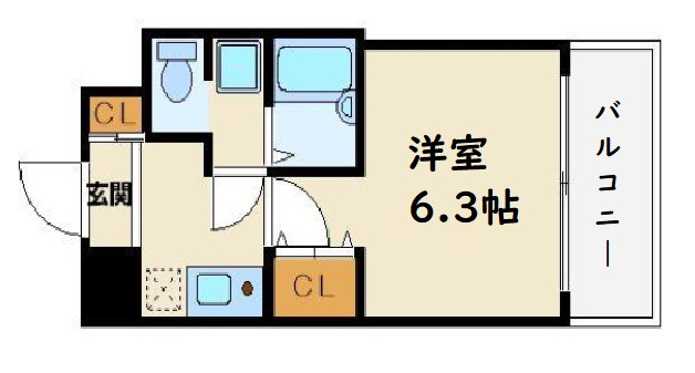 【間取り】 | ニューシティアパートメンツ西天満