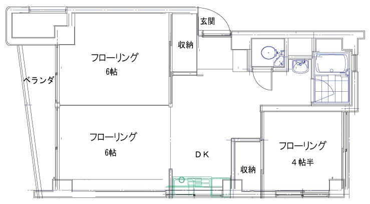 大橋コーポの間取り