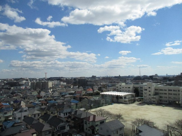 ペルル薬園台七林１０階　船橋市七林町　中古マンション　東葉高速鉄道「北習志野」駅　徒歩約１２分の展望|バルコニ―からの眺望です。高層階につき眺望良好です