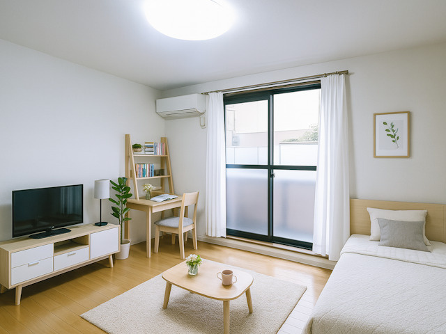 メゾンユーガの居間・リビング|CGで家具等を配置したもので家具等は含まれません。
