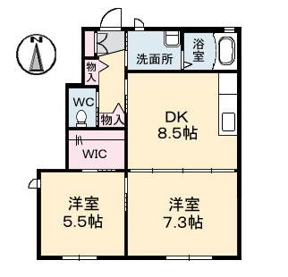 パティオ・ドュ・シャーメゾンⅢの間取り