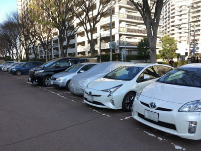 【駐車場】 | 多摩川ハイム1号棟 | 平置き駐車場