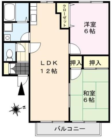 パピオン津福の間取り