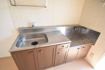 フジヴェール３番館のキッチン|ガスコンロ対応