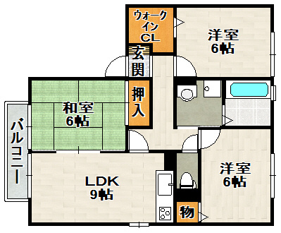 グリーンパレスⅠの間取り