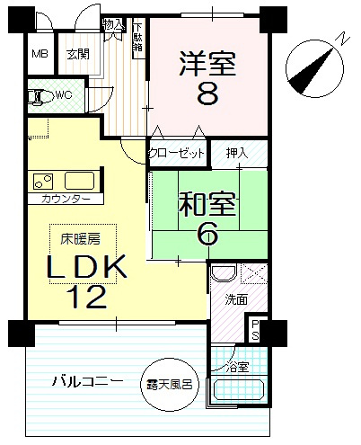 余暇を楽しむ絶好の場所！専用露天風呂付き♪３０を超える無料設備あり☆マリントピア天橋立１０号館の間取り