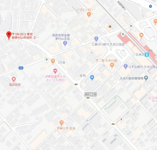 コンフォール田中の地図