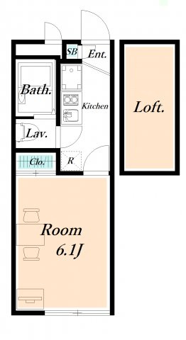 レオパレスレイフローラの間取り