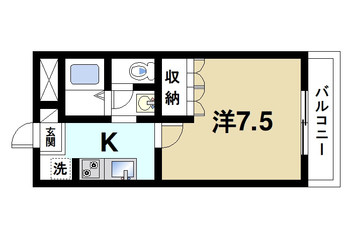 ベル・グラースの間取り|使いやすい間取りの単身者向けマンションです