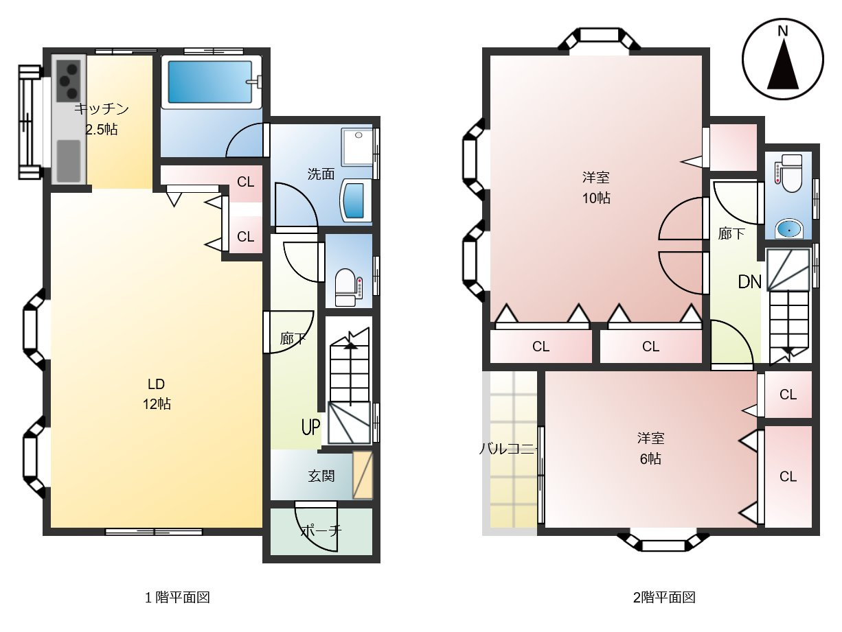 足立区青井４丁目の一戸建ての間取り
