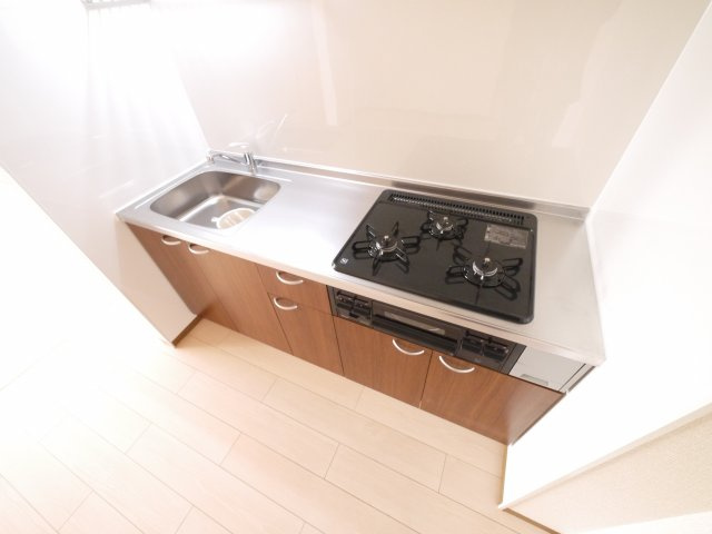 ラークハイムⅡのキッチン|コンパクトなキッチンで掃除もラクラク