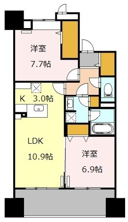 荒川区南千住３丁目の賃貸マンションの間取り