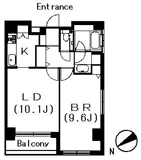 【間取り】 | ヒルコート千駄木 | １ＬＤＫ・５１．０２㎡【ヒルコート千駄木】