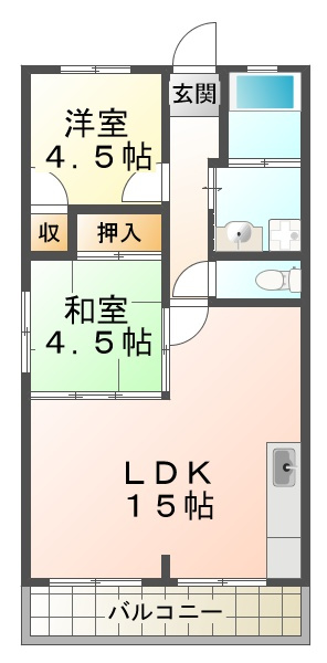 リバーサイドハイツの間取り