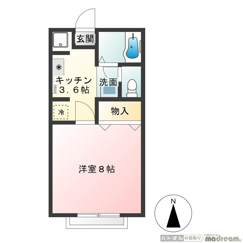 細井ハイツⅠの間取り