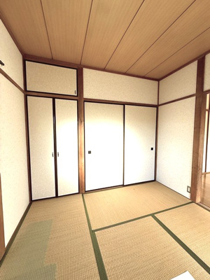 【寝室】 | 第7高春荘 | 南向き和室6帖☆収納スペースがあります♪赤ちゃんのごろごろやハイハイはやっぱり和室がよかったりします♪