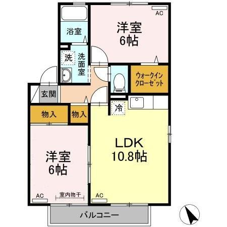 シャンツェA棟の間取り