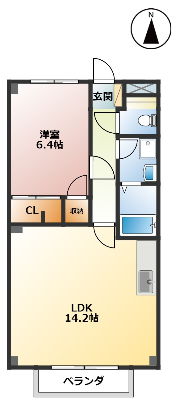 ハイツ功城の間取り