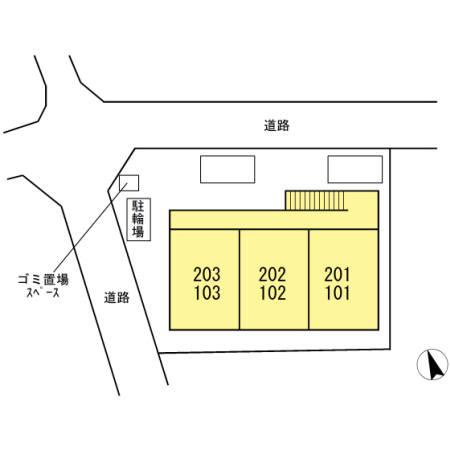 シティハイム三宅Ⅱの区画図