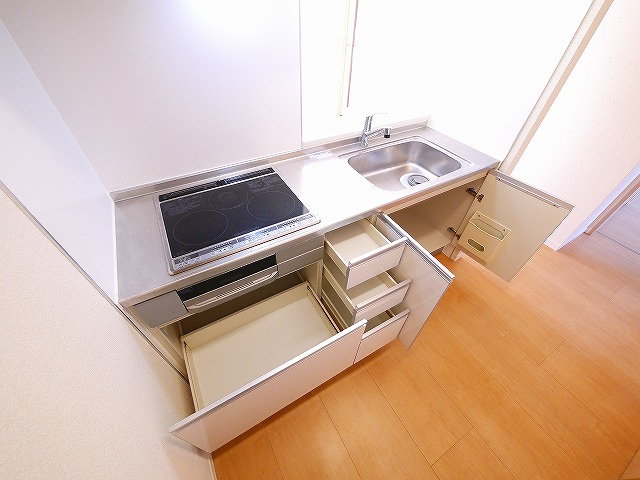 ボヌール　プレジオのキッチン|コンパクトなキッチンで掃除もラクラク