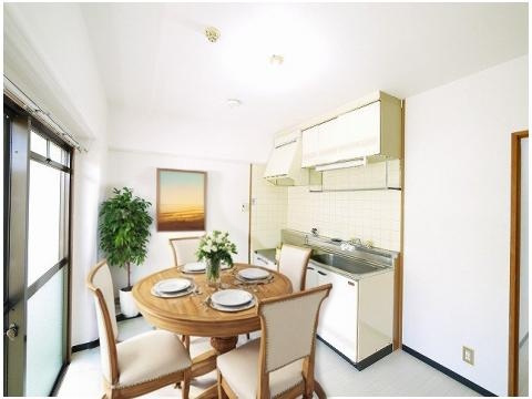 ロイヤルモアあやめ池の居間・リビング|CGで家具等を配置したもので家具等は含まれません