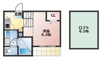 【間取り】 | Prime Maison S | 略図の為、現状優先