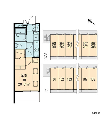 【区画図】 | 博多駅東　小野田ビル 