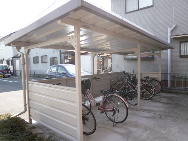 倉敷市中庄のアパートのその他共用部分|自転車置き場