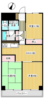 【間取り】 | 藤代スカイハイツ　B棟