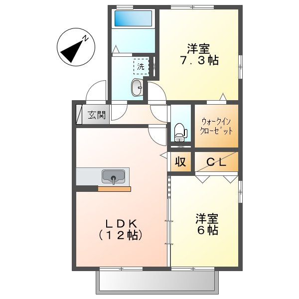 リビングタウン連島Ｅの間取り