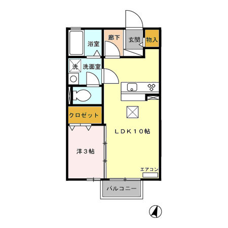 リビングタウンかじま台　Eの間取り
