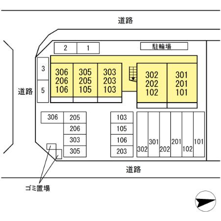 フジパレス皆生の区画図