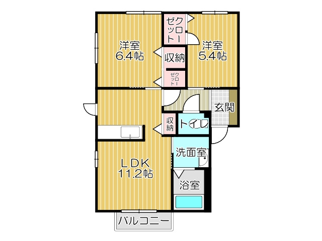 グランフィール華里の間取り