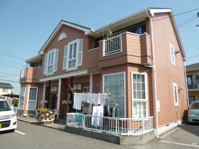 倉敷市茶屋町のアパートの外観