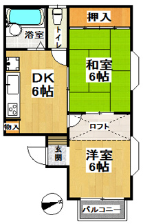 【間取り】 | シティハイツ21　Ｂ棟