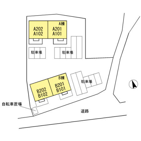シャルマンヴィーAのその他共用部分|配置図