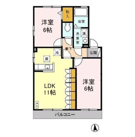 クレストBの間取り