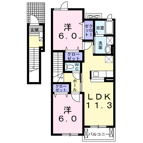 【間取り】 | サニー・レジデンスＤ
