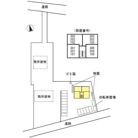 セジュールオッツT’の区画図